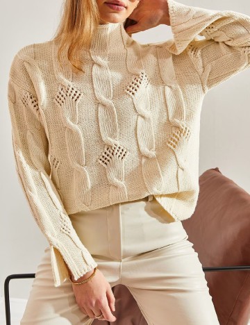 Pulover SHEIN, crem