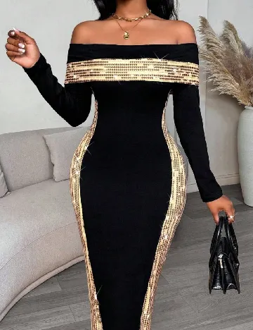 Rochie lunga SHEIN, negru Negru