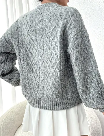 Pulover Oversize SHEIN, gri Gri