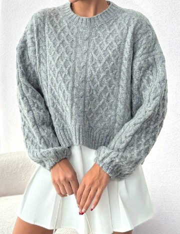 Pulover Oversize SHEIN, gri