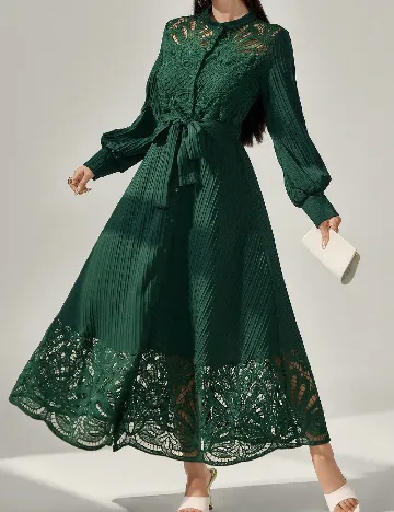 Rochie lunga SHEIN, verde Verde
