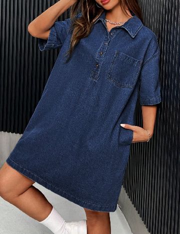 Rochie scurta SHEIN, bleumarin