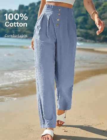 Pantaloni SHEIN, albastru Albastru