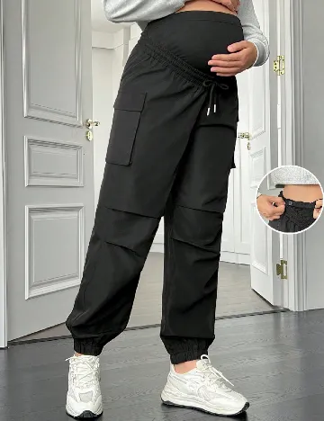 Pantaloni SHEIN Maternity, negru Negru