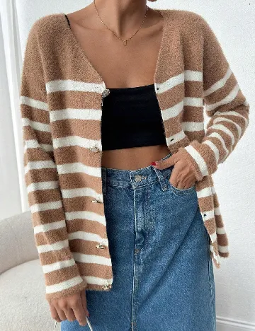 Cardigan SHEIN, maro Maro