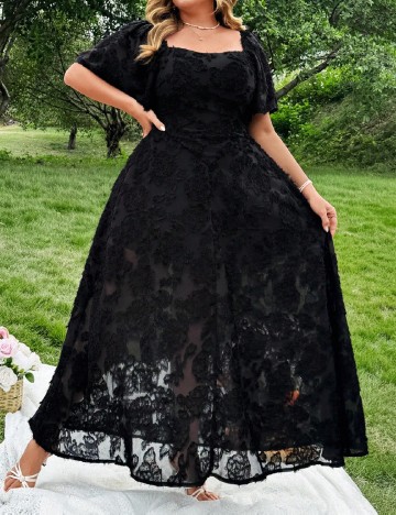Rochie lunga SHEIN CURVE, negru