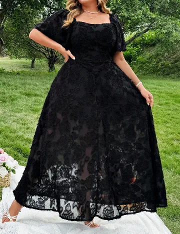 Rochie lunga SHEIN CURVE, negru Negru