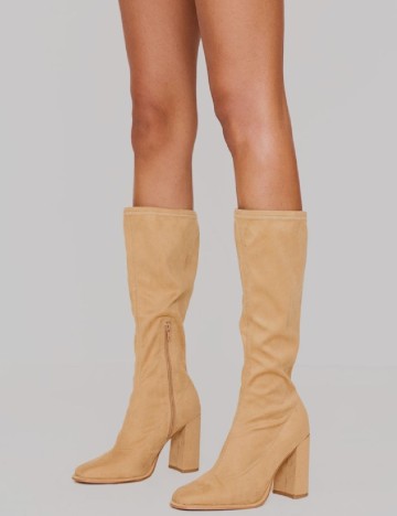 Cizme PrettyLittleThing, crem