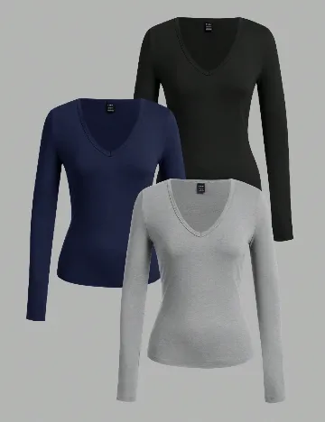 Set bluze 3 bucati SHEIN, mix culori Mix culori