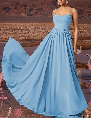 Rochie lunga SHEIN, bleu Albastru