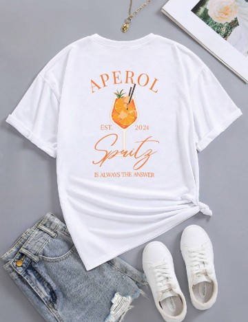 Tricou Oversize SHEIN, alb