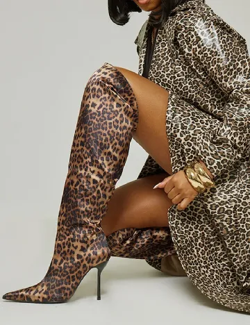 Cizme PrettyLittleThing, animal print Animal print