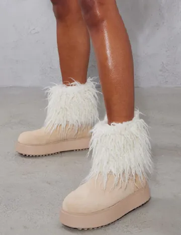 Ghete PrettyLittleThing, crem Crem