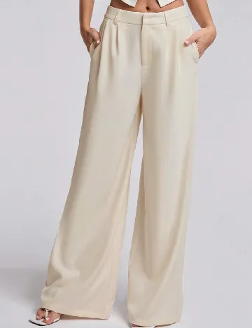 Pantaloni SHEIN, ecru Alb