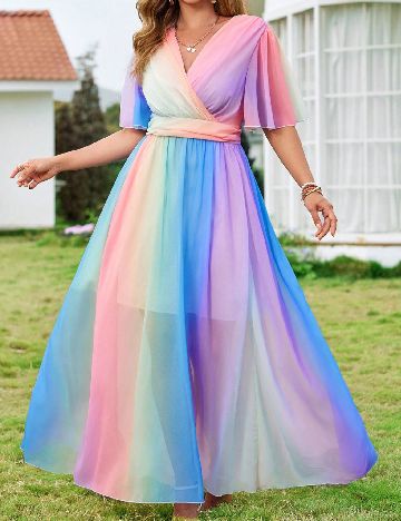Rochie lunga SHEIN CURVE, mix culori