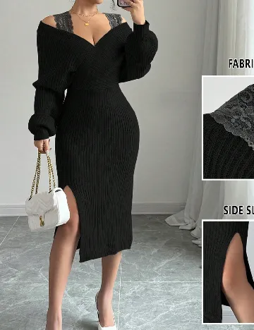 Rochie medie SHEIN, negru Negru