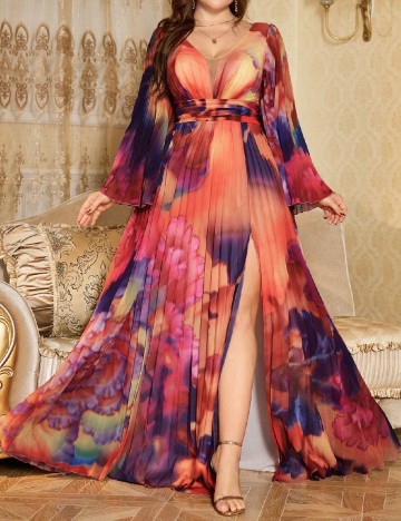 Rochie lunga SHEIN CURVE, mix culori