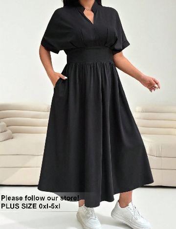 Rochie medie SHEIN CURVE, negru