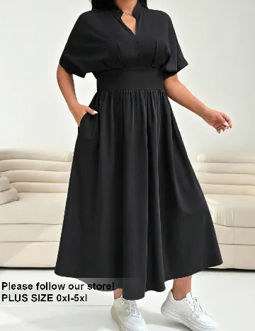 Rochie medie SHEIN CURVE, negru Negru