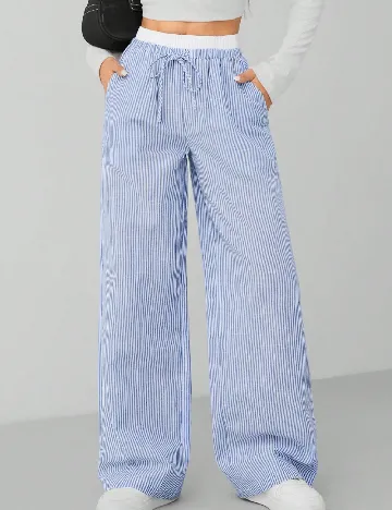 Pantaloni SHEIN, albastru Albastru