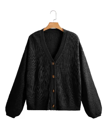 Cardigan SHEIN, negru Negru