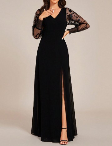 Rochie lunga Ever-Pretty, negru