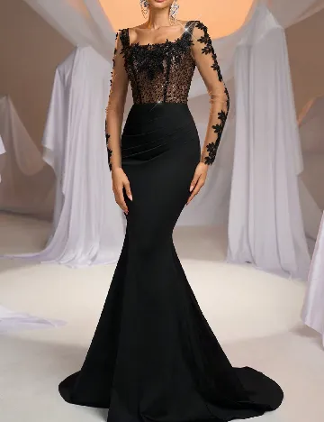 Rochie lunga SHEIN, negru Negru