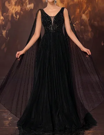 Rochie lunga Giffniseti, negru Negru