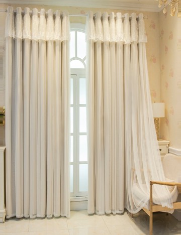 Draperie SHEIN, crem/alb