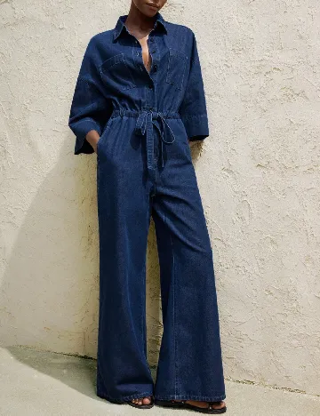 Salopeta SHEIN, bleumarin Albastru