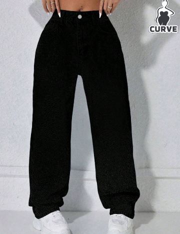 Blugi SHEIN CURVE, negru