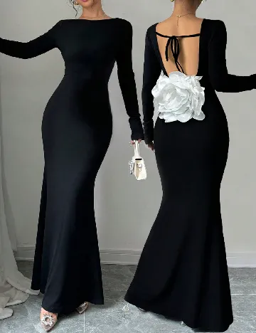 Rochie lunga SHEIN, negru Negru