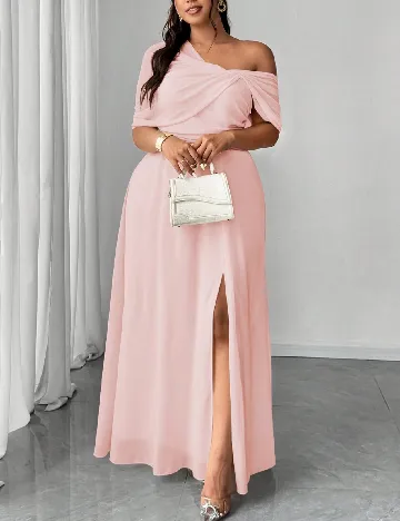 Rochie lunga SHEIN CURVE, roz Roz