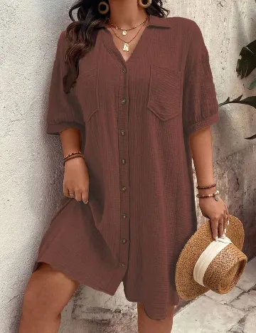 Rochie scurta SHEIN CURVE, visiniu Rosu