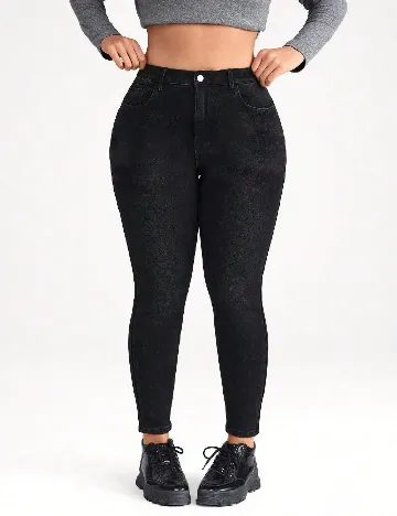 Blugi SHEIN CURVE, negru Negru