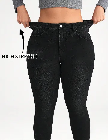 Blugi SHEIN CURVE, negru Negru