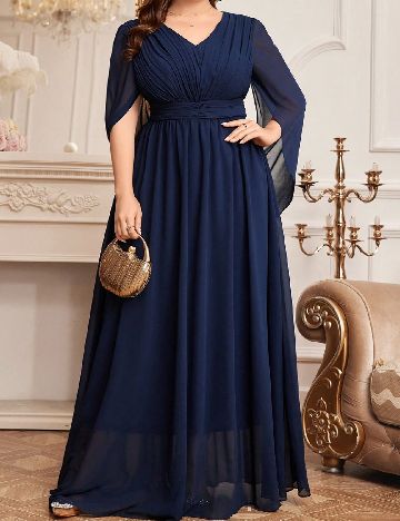 Rochie lunga SHEIN CURVE, bleumarin