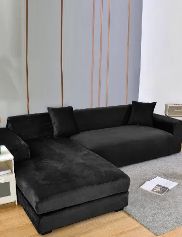 Husa pentru canapea de 4 persoane SHEIN, negru Negru