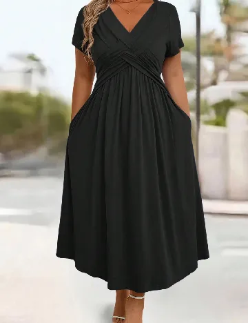 Rochie medie SHEIN CURVE, negru Negru