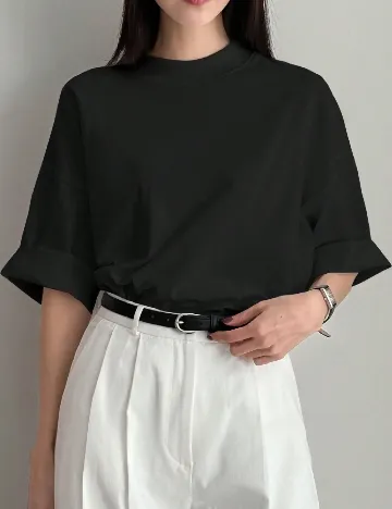 Tricou Oversize SHEIN, negru Negru
