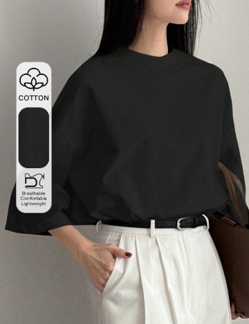Tricou Oversize SHEIN, negru