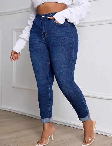 Blugi SHEIN CURVE, albastru Albastru