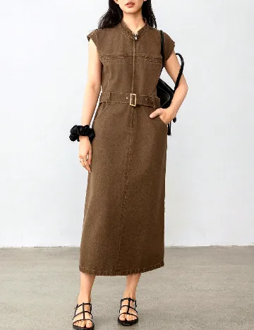 Rochie lunga Dazy, maro Maro