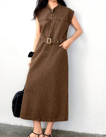 Rochie lunga Dazy, maro Maro