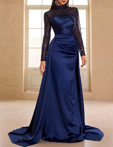 Rochie lunga Giffniseti, bleumarin