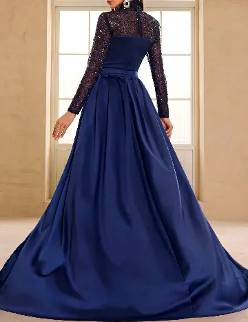 Rochie lunga Giffniseti, bleumarin Albastru