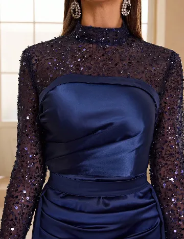 Rochie lunga Giffniseti, bleumarin Albastru