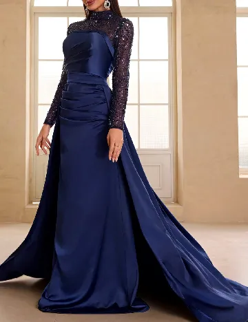 Rochie lunga Giffniseti, bleumarin Albastru
