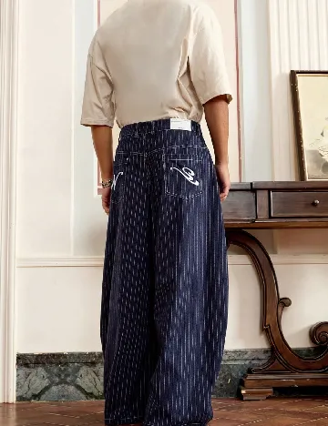 Pantaloni SHEIN, bleumarin Albastru