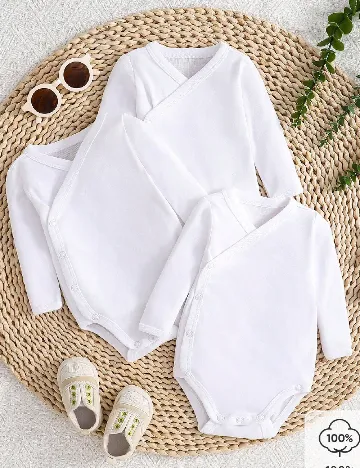 Set body 3 bucati Shein Kids, alb Alb